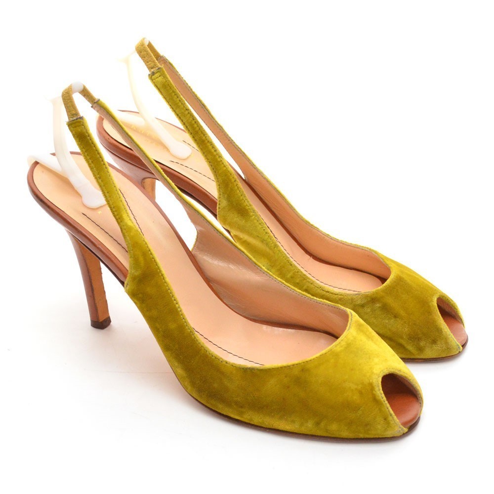 Kate Spade Mustard Peep Toe Heels
